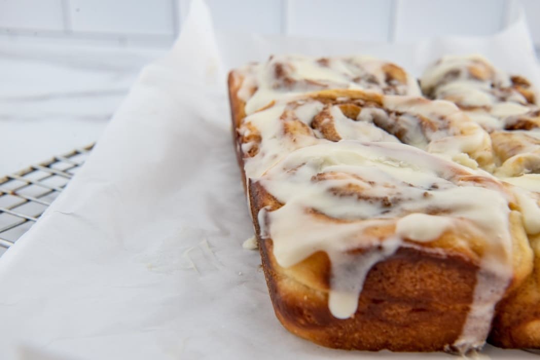 baked good on parchment paper